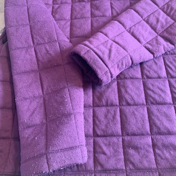 Gap fit quilted spring coat in colour plum - Picture 3 of 7